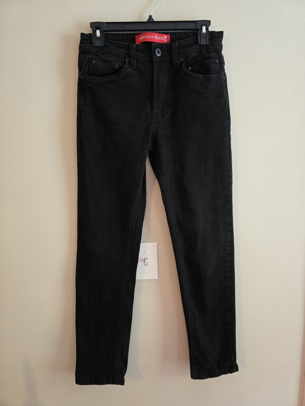 Paper Denim & Cloth Men's Black Skinny Jeans